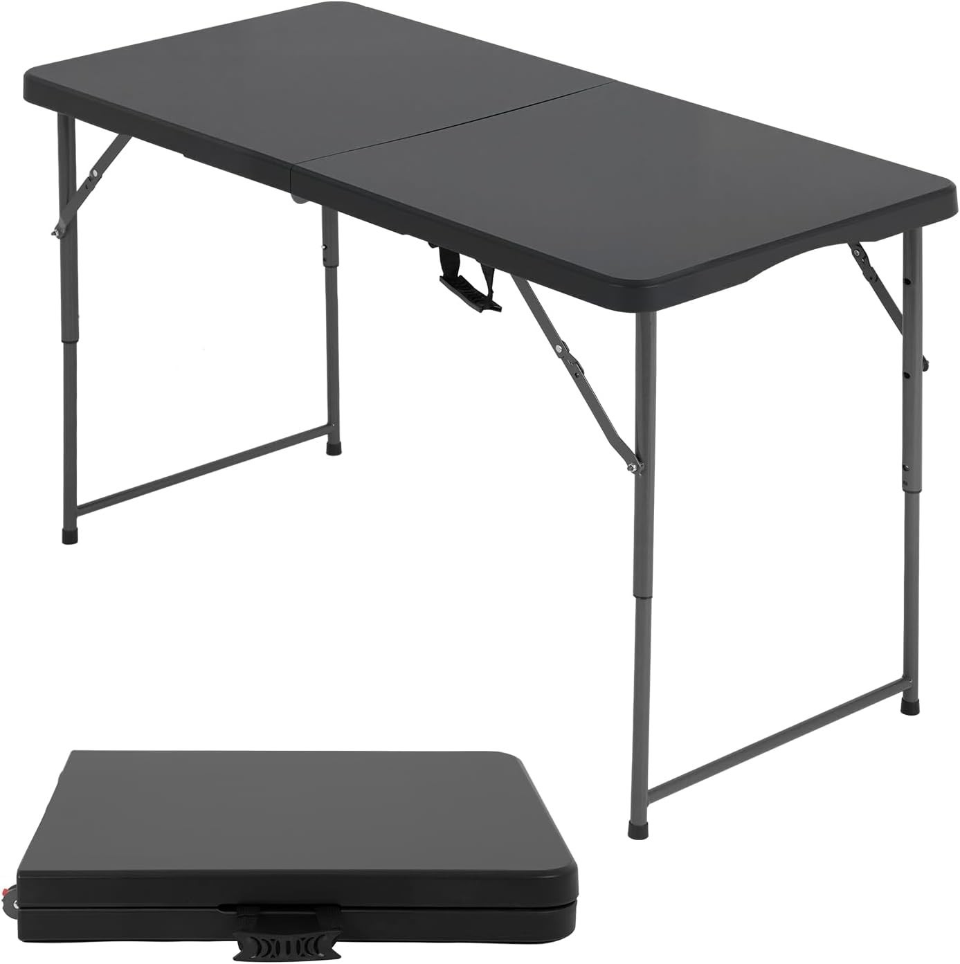 4FT Folding Table Half Portable Foldable Table Picnic Table for Office Home Camp