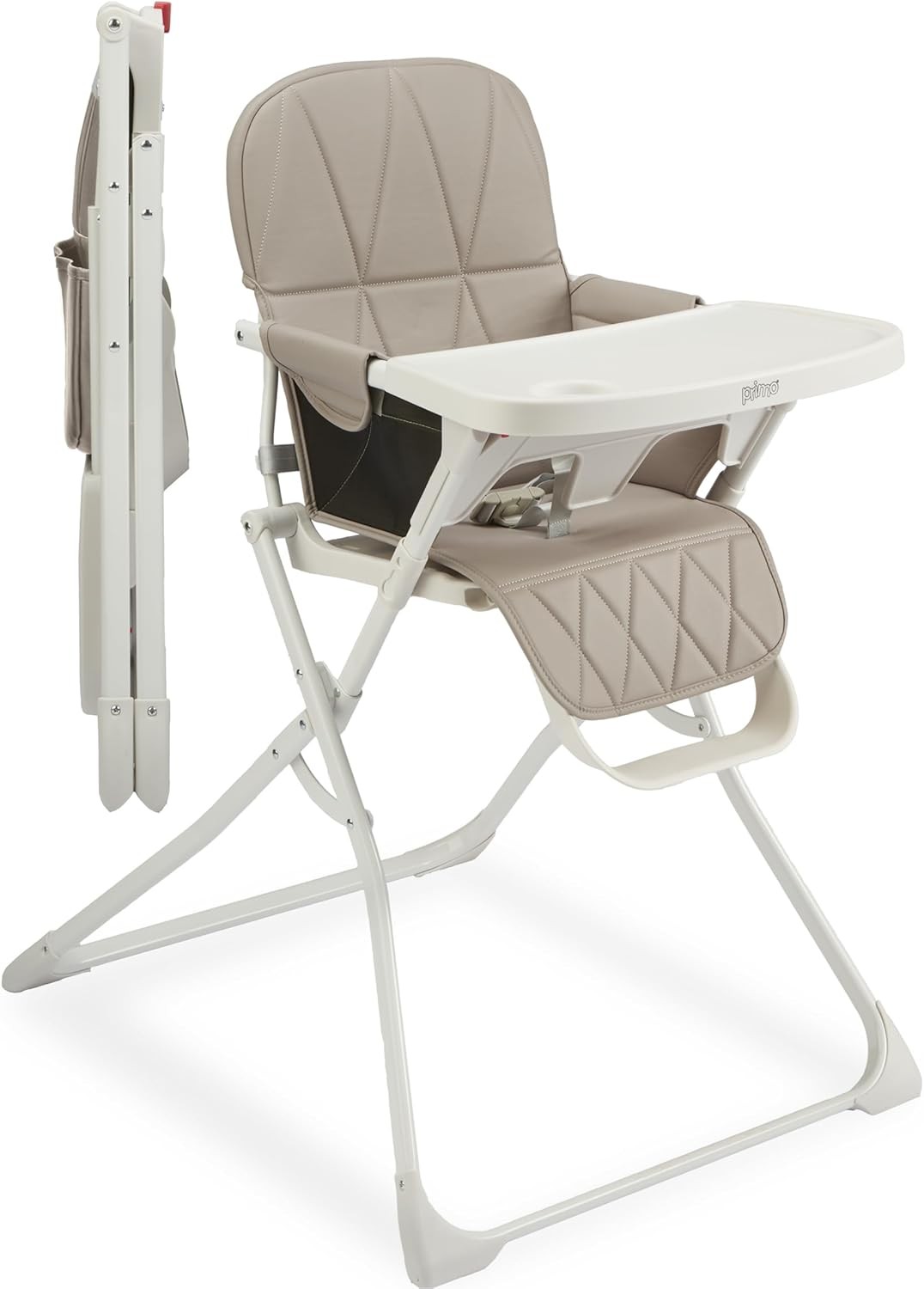 Primo PopUp Folding High Chair for Baby Age 6 to 36 Months – Taupe Folding Beach