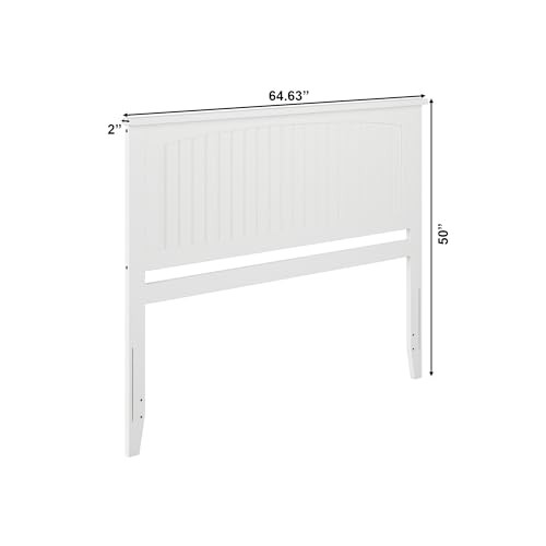 , Nantucket Queen Solid Wood Panel Headboard Queen (U.S. Standard) White