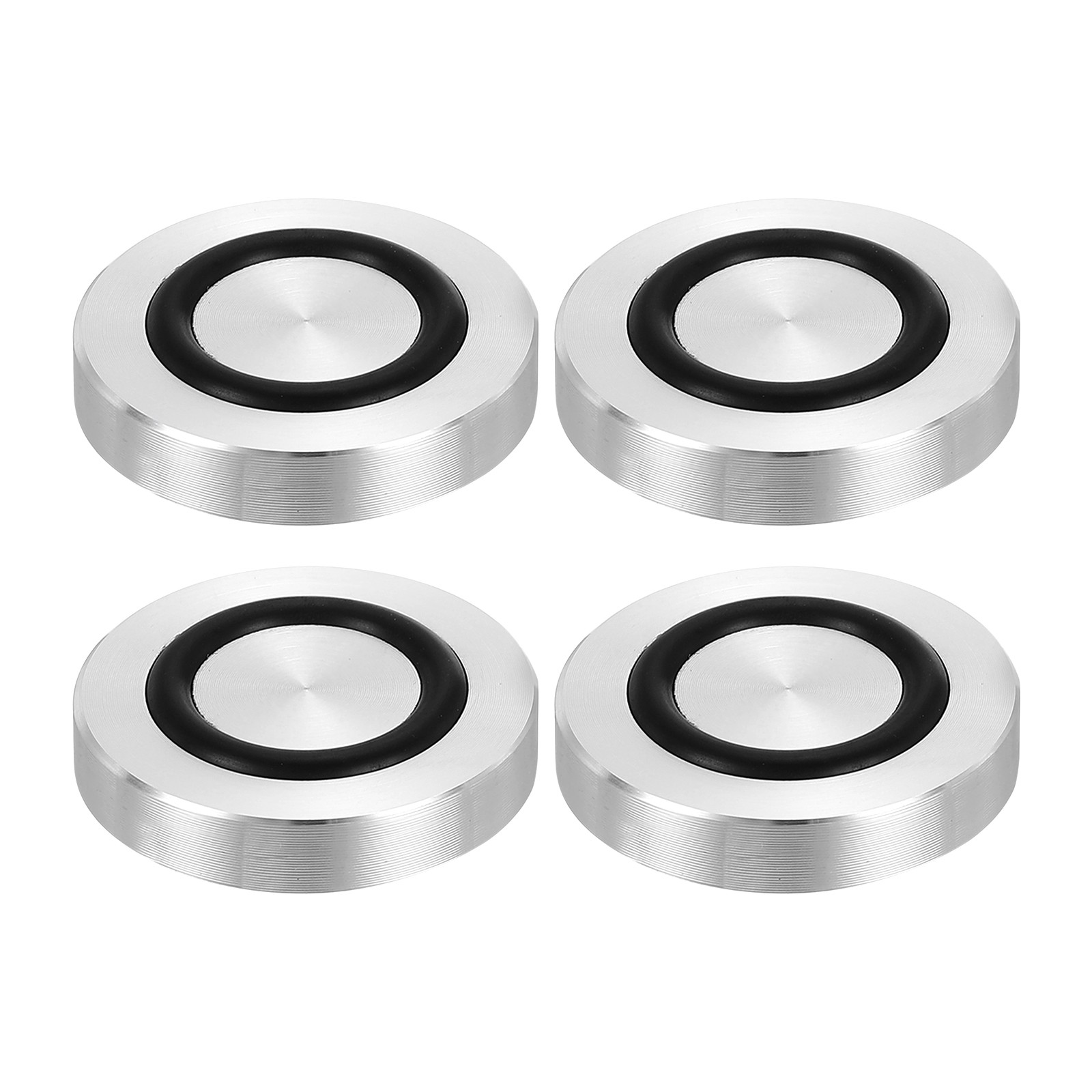 M8 30mm / 1.2″ Dia 8mm Aluminum Disc Glass Top Adapter with Rubber Ring 4pcs
