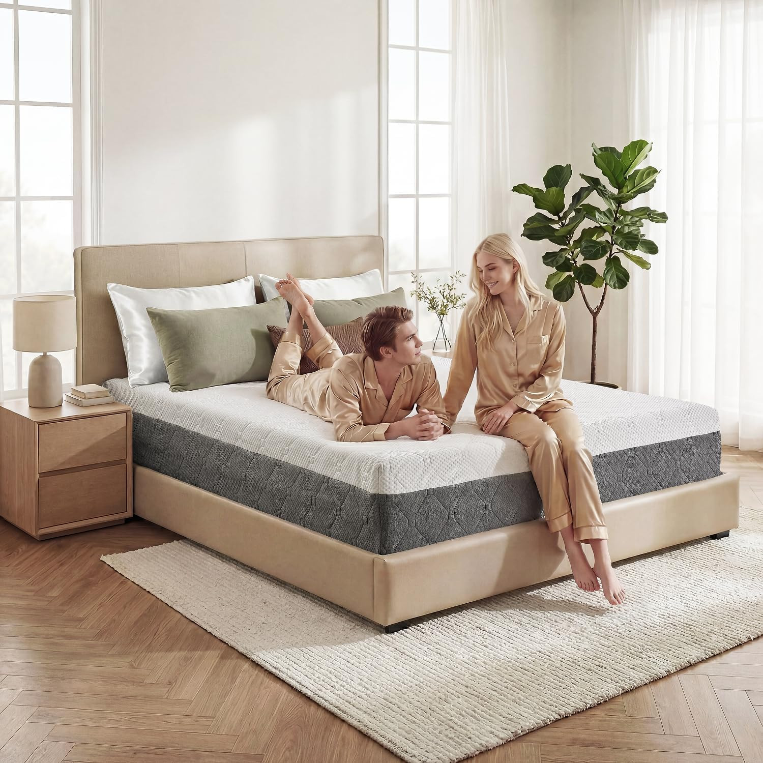 14-Inch King Size Mattress Firm: Zoned Thick Memory Foam for Back Pain, Extra Su