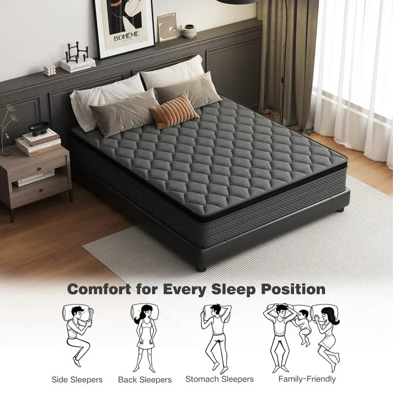 14 12”Mattress In a Box Gel Memory Foam Pocket Spring Twin Full Queen King Size