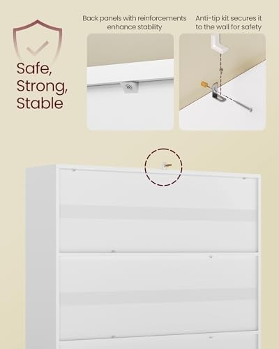 Custos Collection – Bookshelf, 9 Cubes (9.4″D x 38.6″H) Cloud White 1 Pack