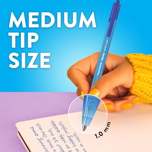 InkJoy 100RT Ballpoint Pens – Medium Point (1.0mm) – Black & Blue