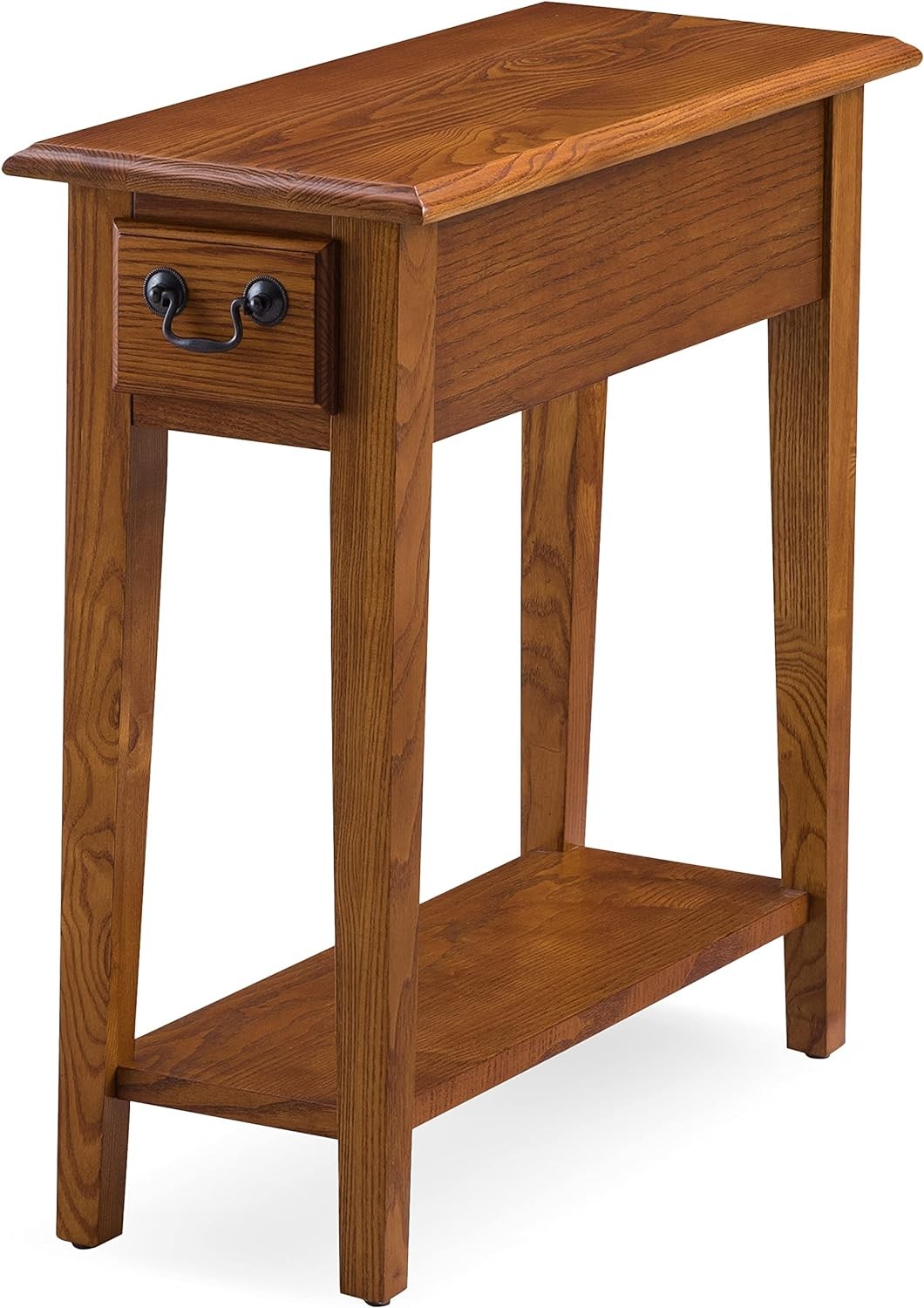 Haven Ridge End Table, Solid Wood, 1 Storage Drawer, Bottom Display Shelf,