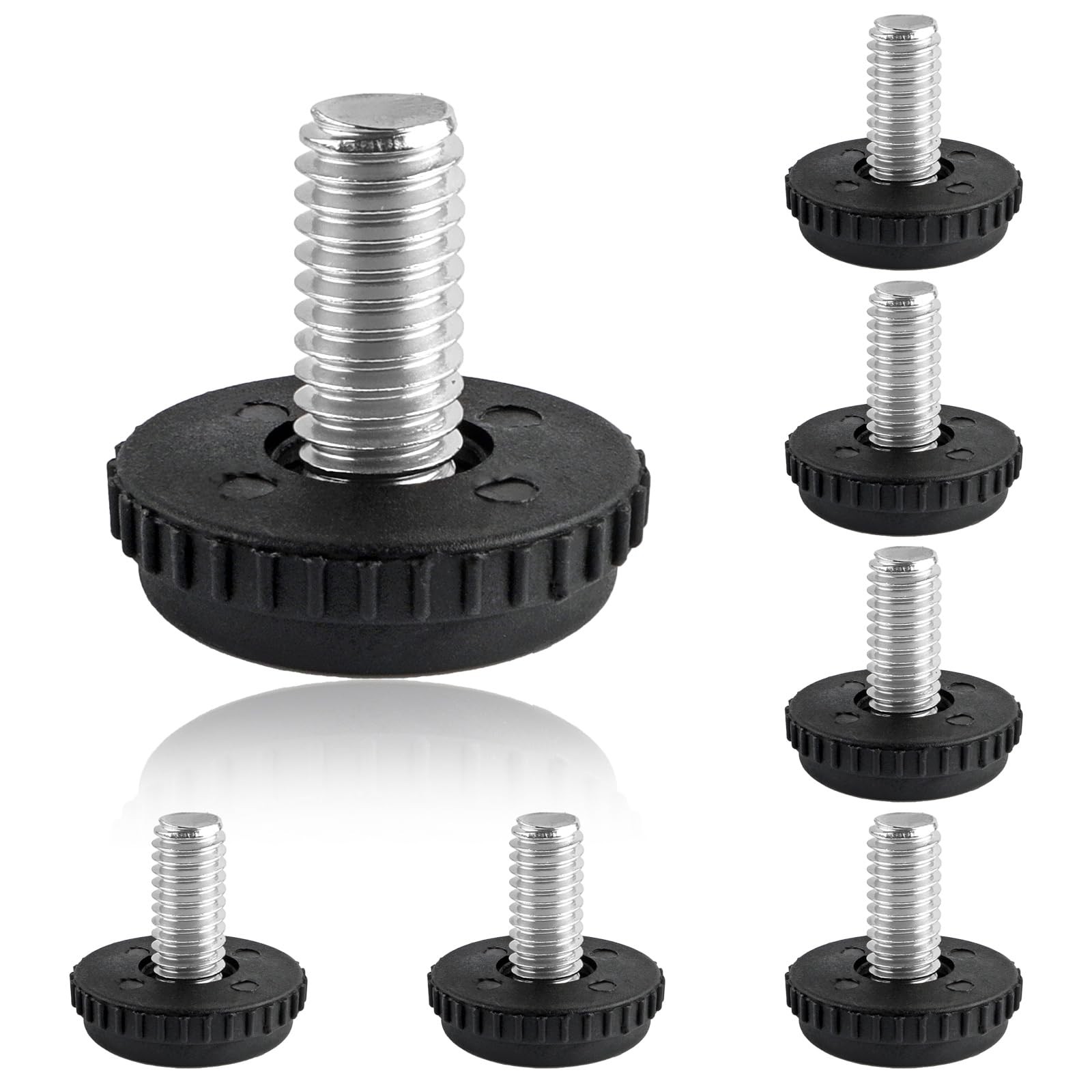 8PCS 5/16-18 Thread Adjustable Furniture Leveling Feet for Tables Chairs