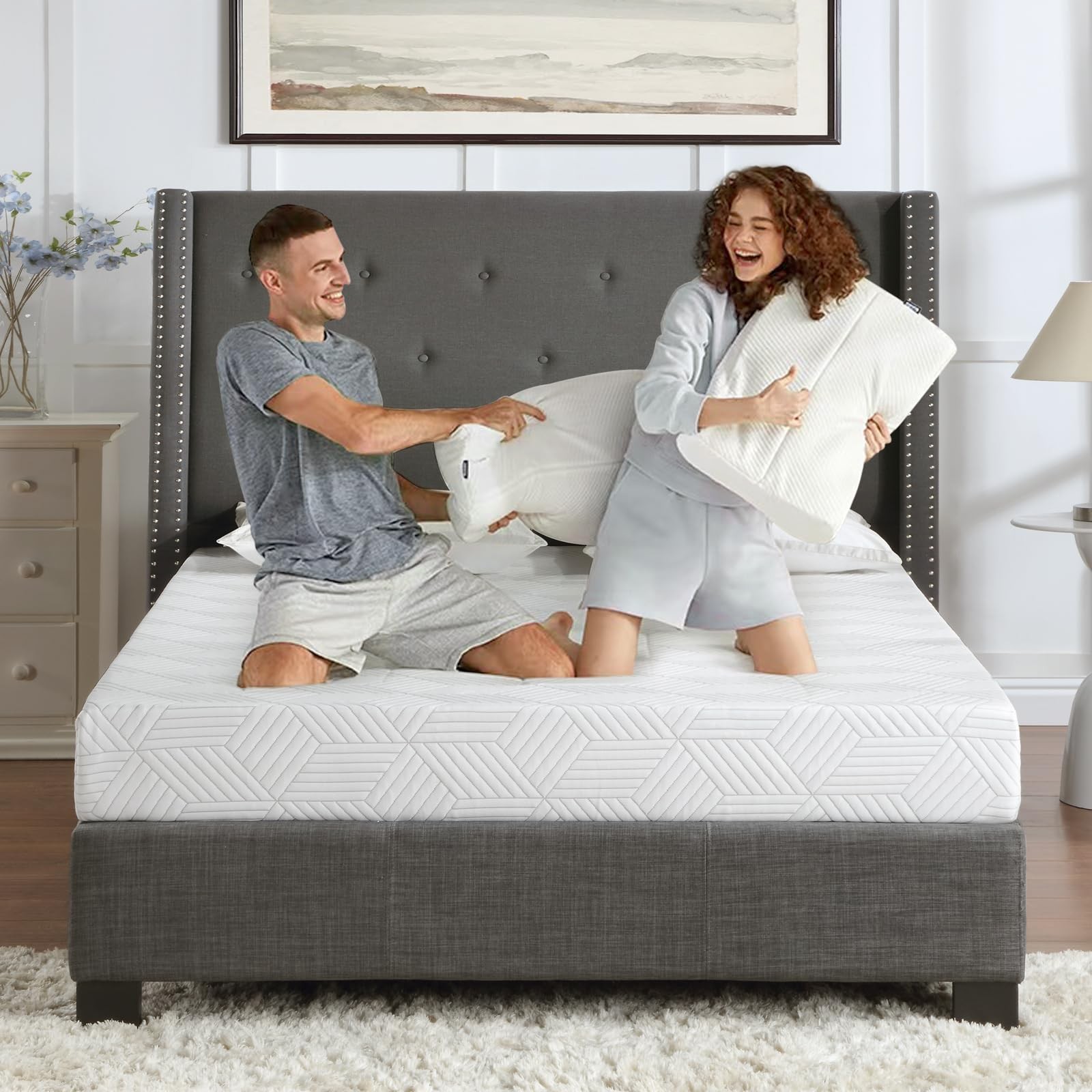Twin Size Mattress Memory Foam Bed Mattress in a Box Medium Firm and Good Sup…