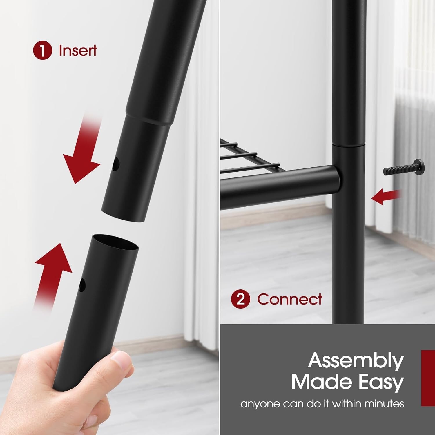 Compact Heavy Duty 4 Tier Shelving Unit – Easy Assembly, 800 lb Capacity, Black