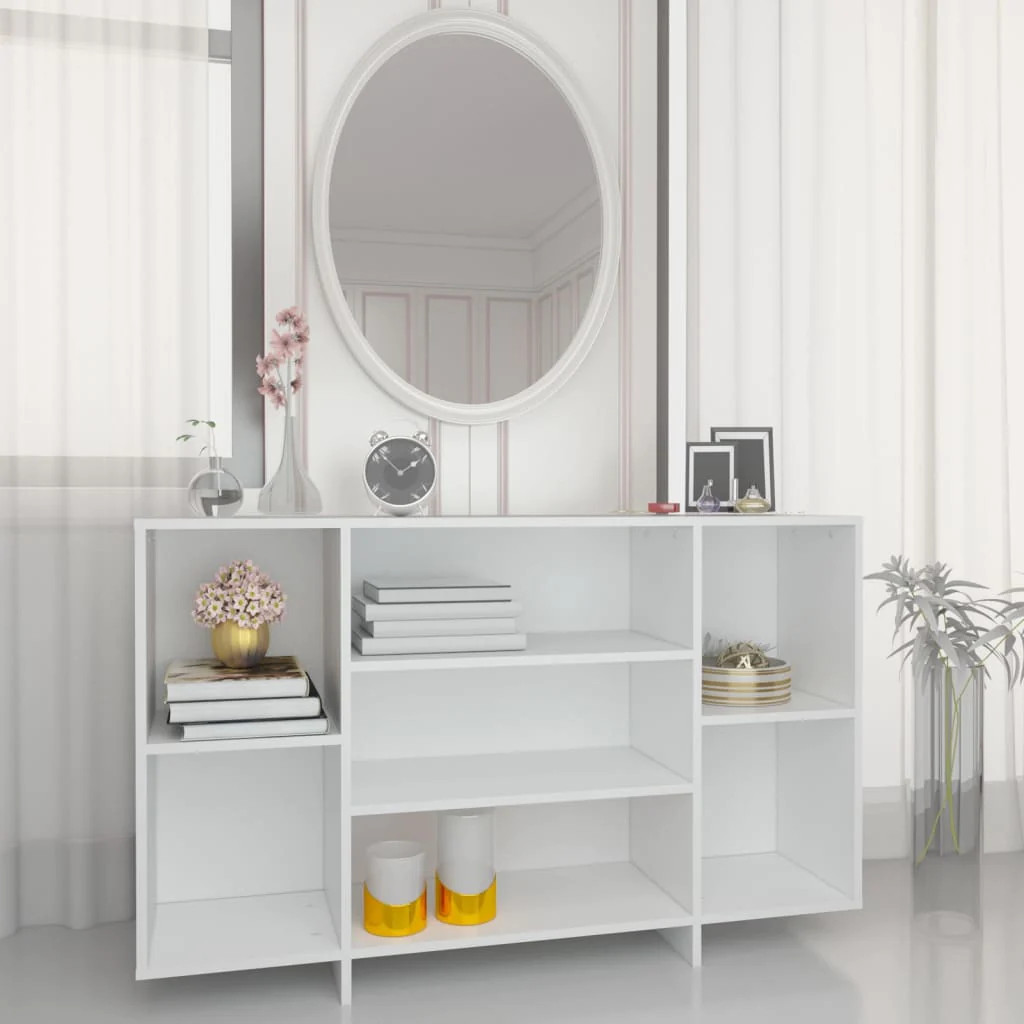 NNEVL Sideboard White 120x30x75 cm Engineered Wood