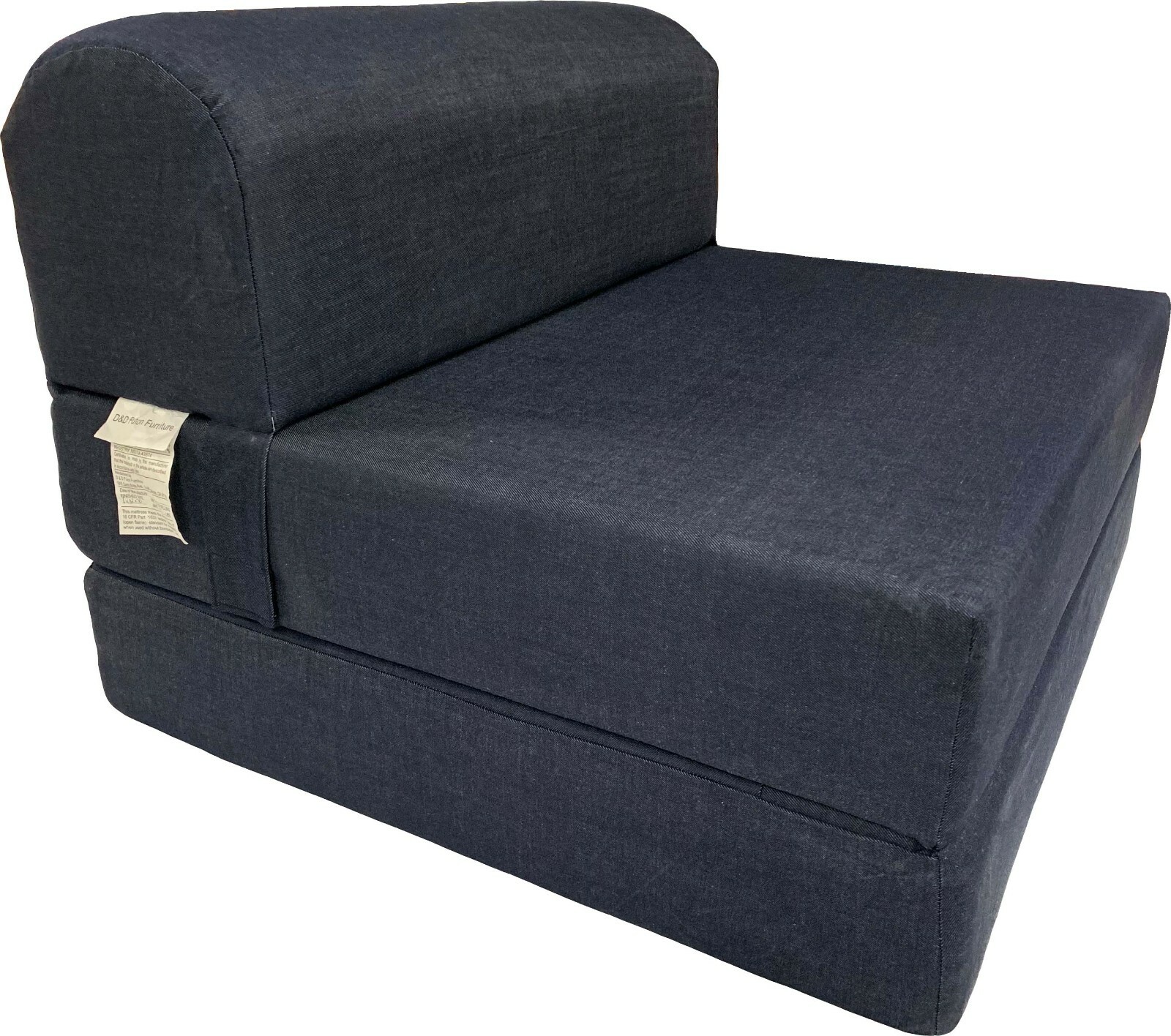 Twin Sleeper Chair Folding Foam Beds, Bedding Sofa, Couches 6x32x70 Blue Denim