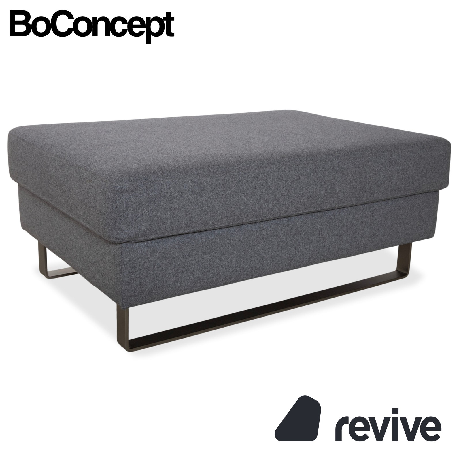 BoConcept Indivi Fabric Gray Ottoman Footstool Hocker 95x64cm