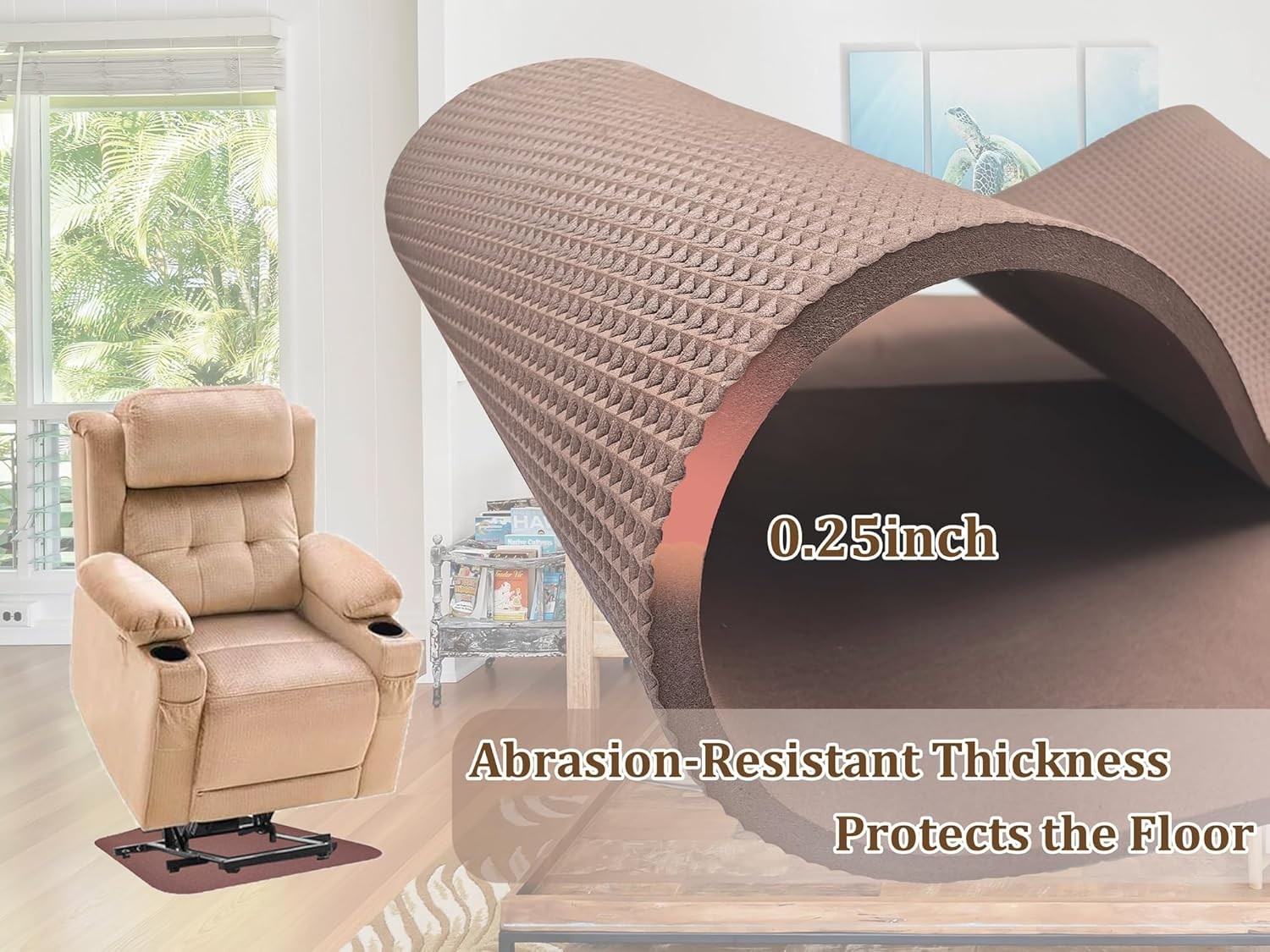 Recliner Pads for Hardwood Floors, Under Recliner Mat Floor Protectors Furnit…