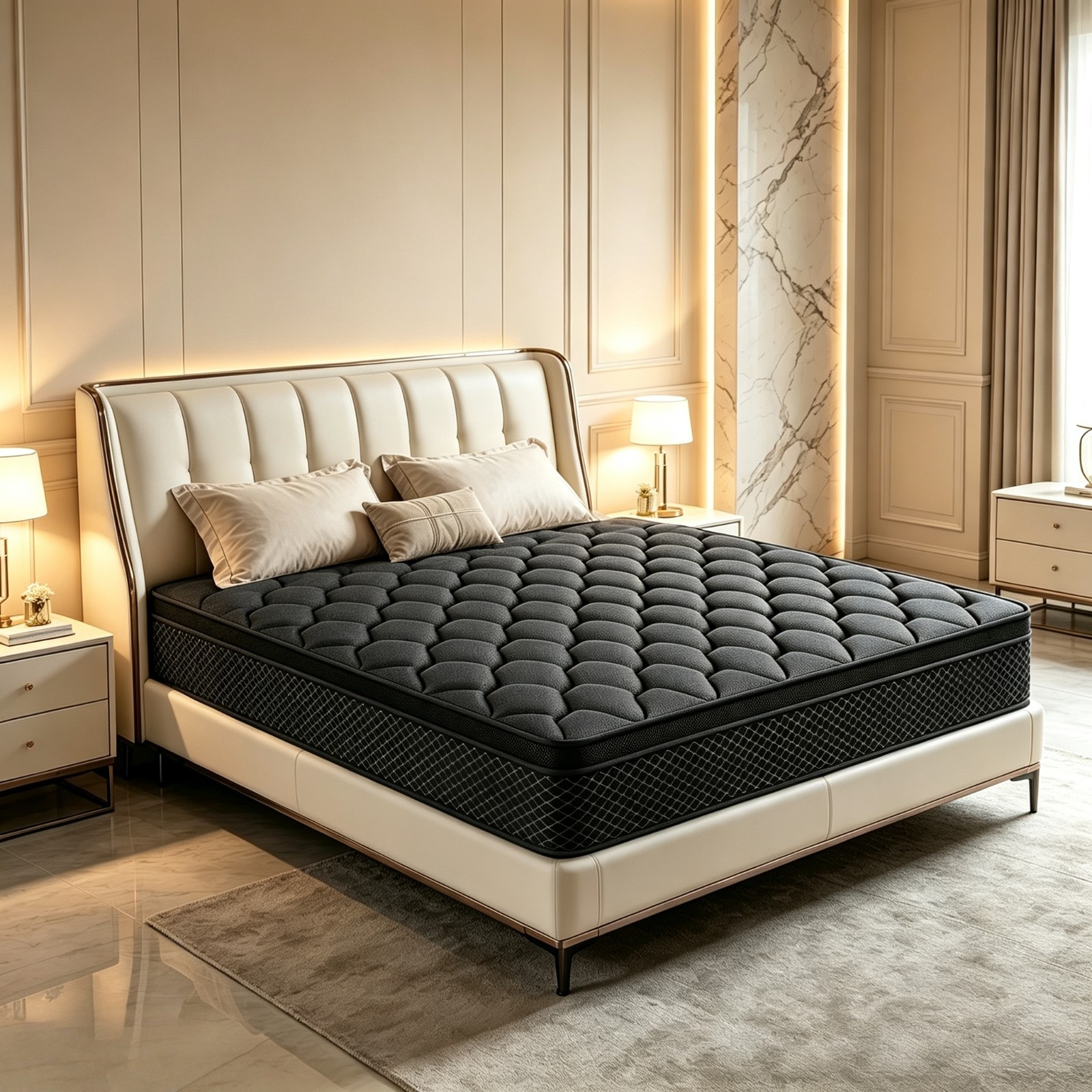 10-12-14″ Pocket Spring Mattress Memory Foam Twin Full Queen King Bed In A Box