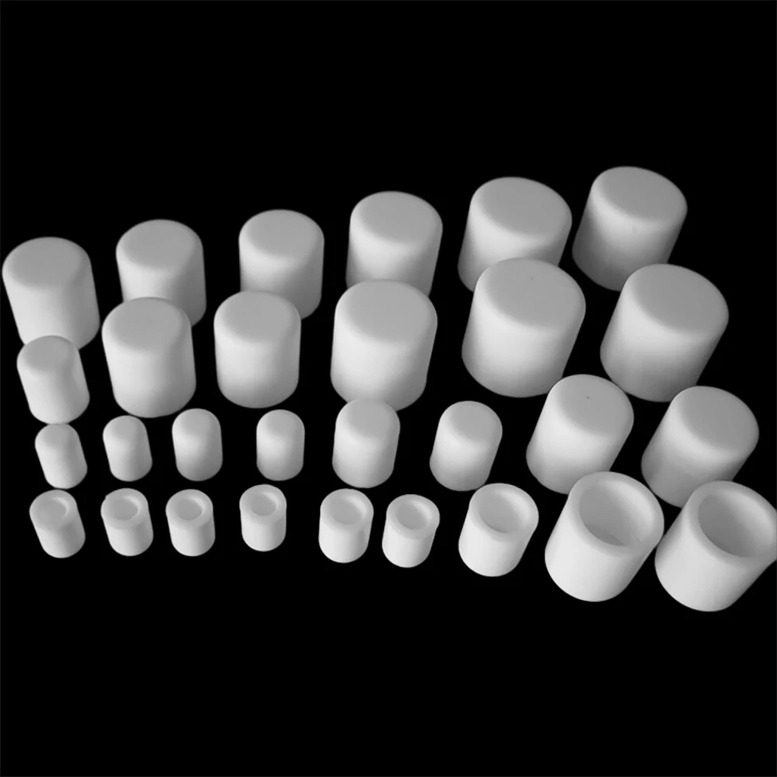 White Silicone Rubber Hose End Blanking Cover Caps Cap Heat Resist 3.7mm~60.5mm
