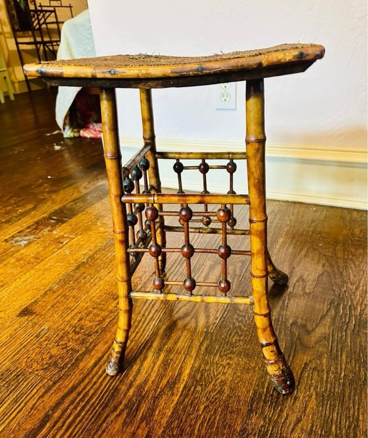 Bamboo & Cane Square Brown Accent End/Side Table 19 in H 12.5 x 12.5 in