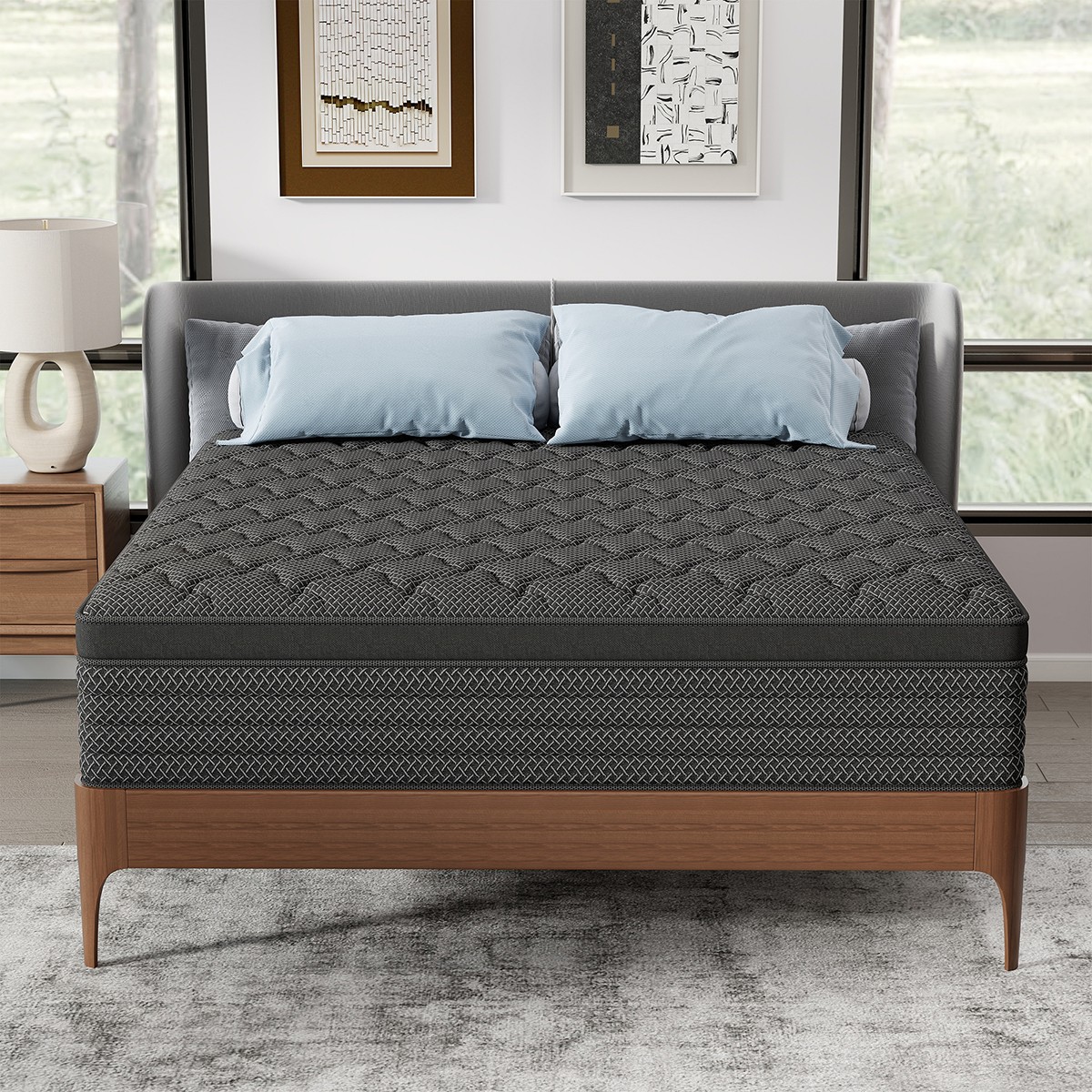 8″12″14″ Hybrid Mattress in a Box Memory Foam Pocket Spring Twin Full Queen King