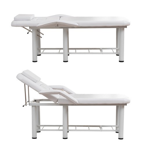 Professional Beauty Bed with Removable Headrest Breast Cushions, Armrests and