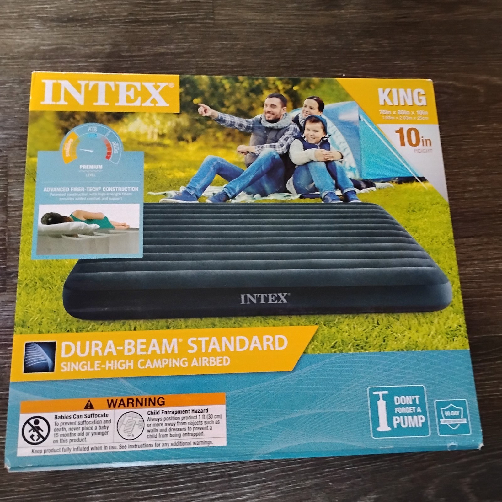 Intex 10″ King Standard Dura-Beam Airbed Mattress – Pump Not Included
