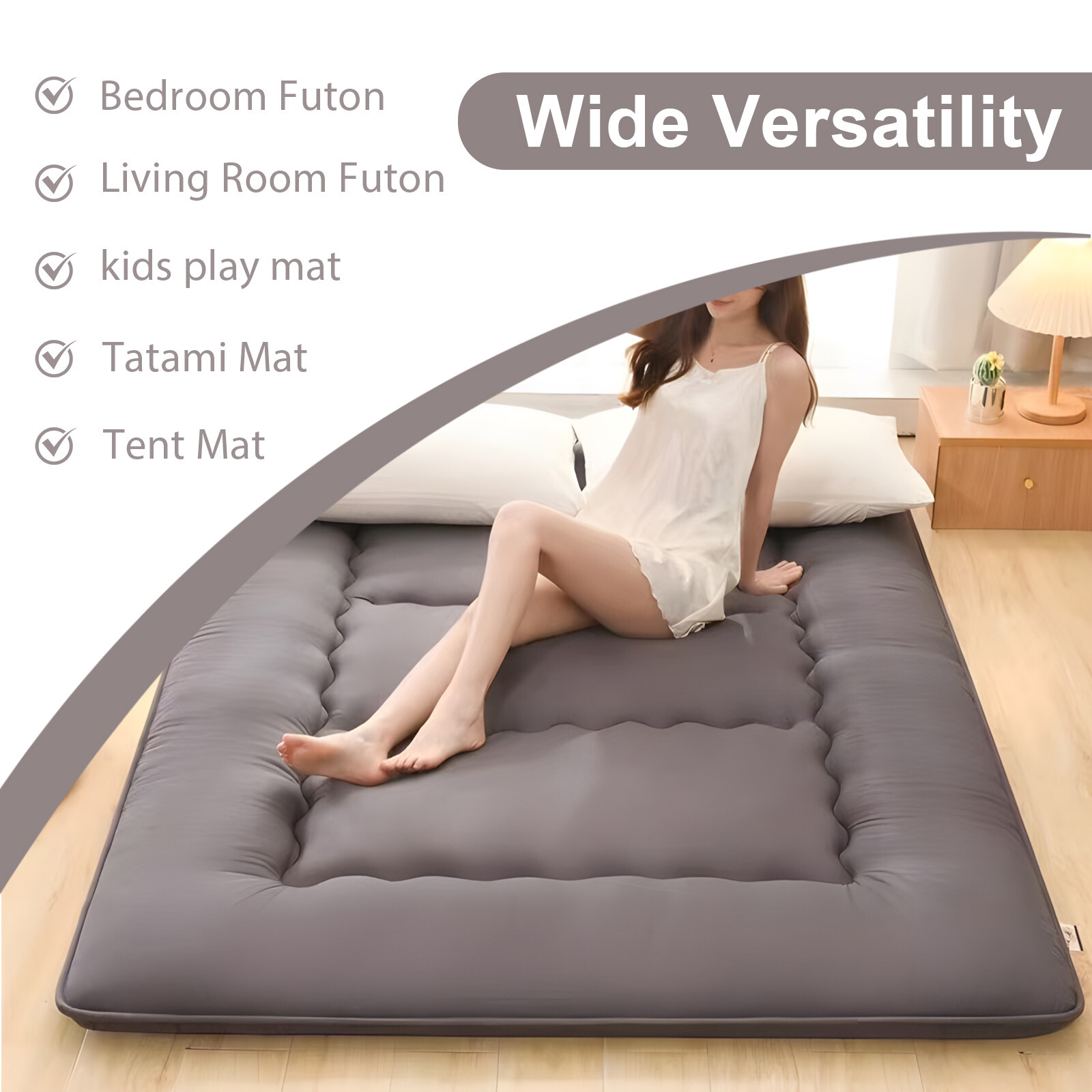 Japanese Floor Mattress Foldable Futon Mattress Sleeping Tatami Mat Camping Pad