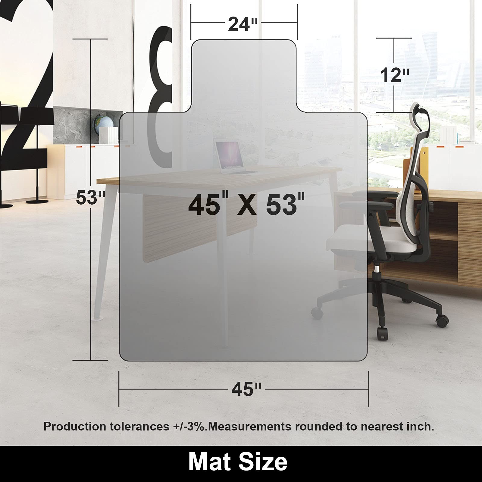 Aibob Office Chair Mat For Hardwood Floor 45 X 53 Inches Hard Floor Chair Mats