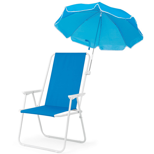Alvantor Folding Beach Chair w/Detachable Umbrella, Blue