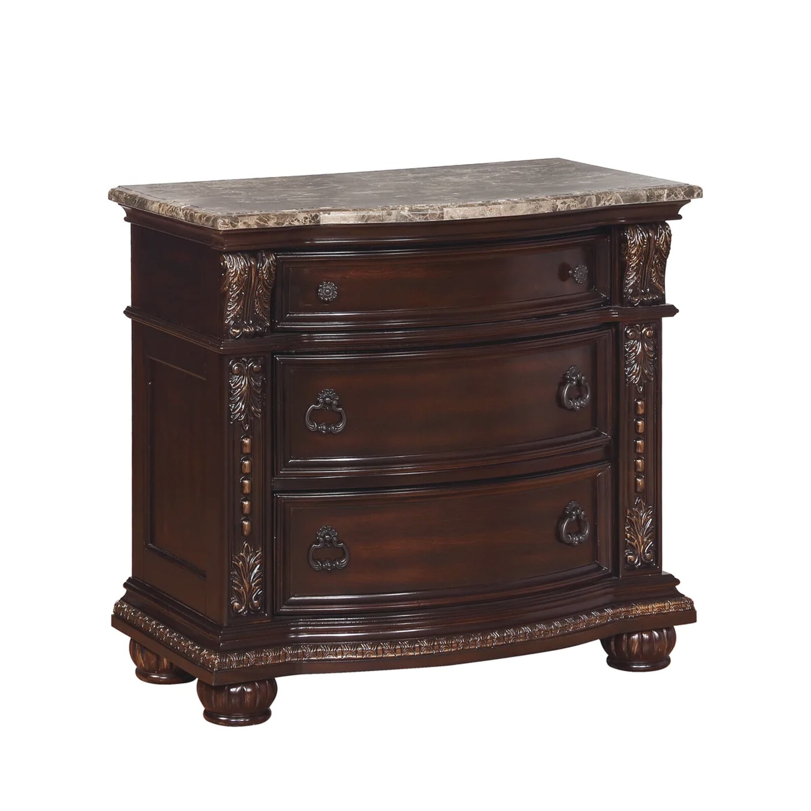 NEW 5PC Master Queen or King Bedroom Suite Antique Espresso Brown Bed/D/M/N/C