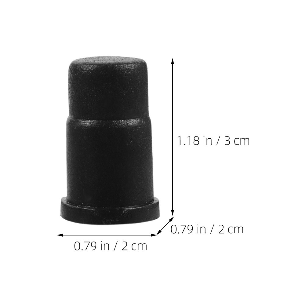 30Pcs Small Caster Stem Sleeve Inserts Mounting Socket for Chair Leg Black ABS