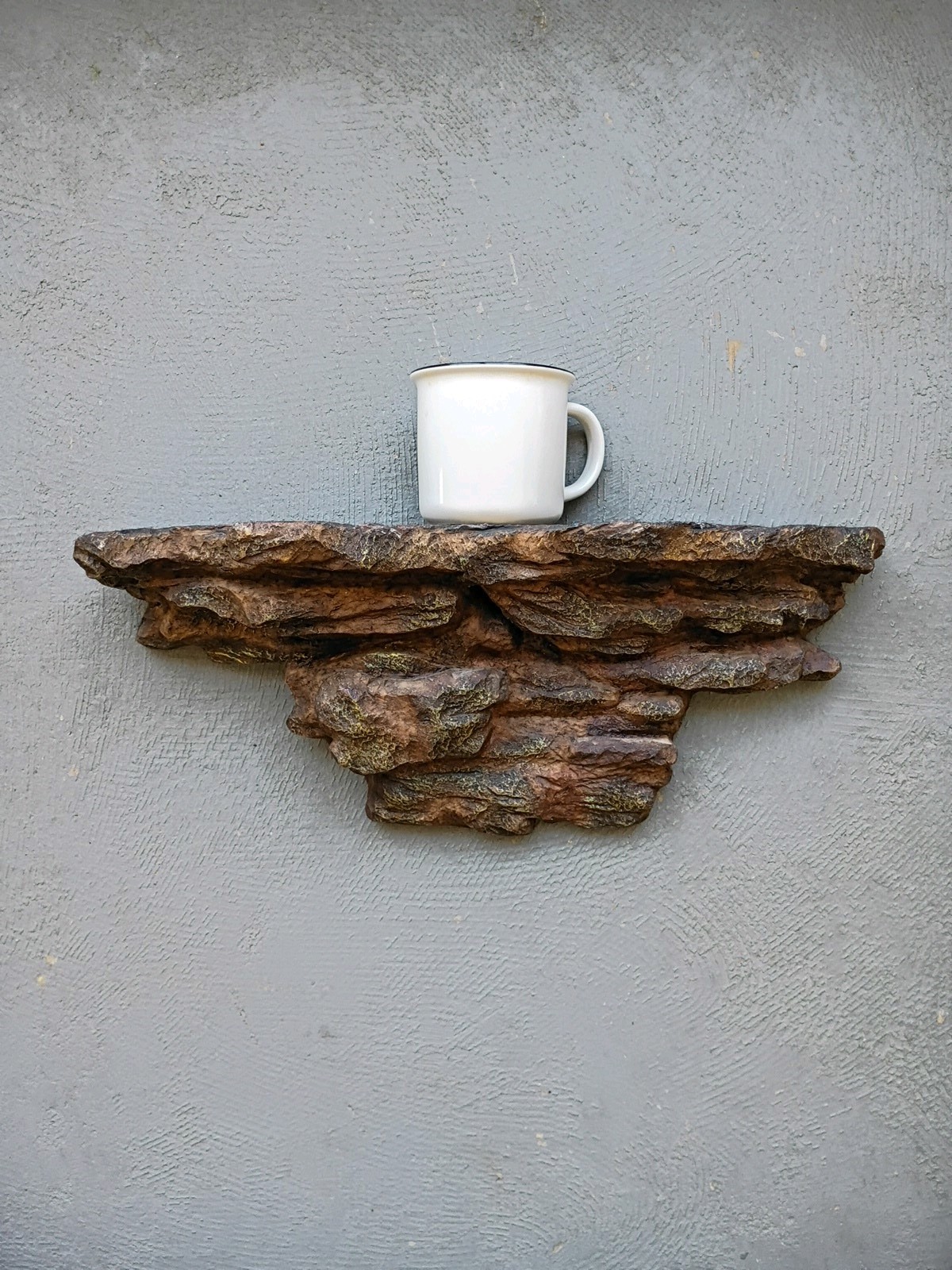 Vintage Faux Rock Shelf Decor WMG 2004 Floating Wall Decor Rustic Light Weight