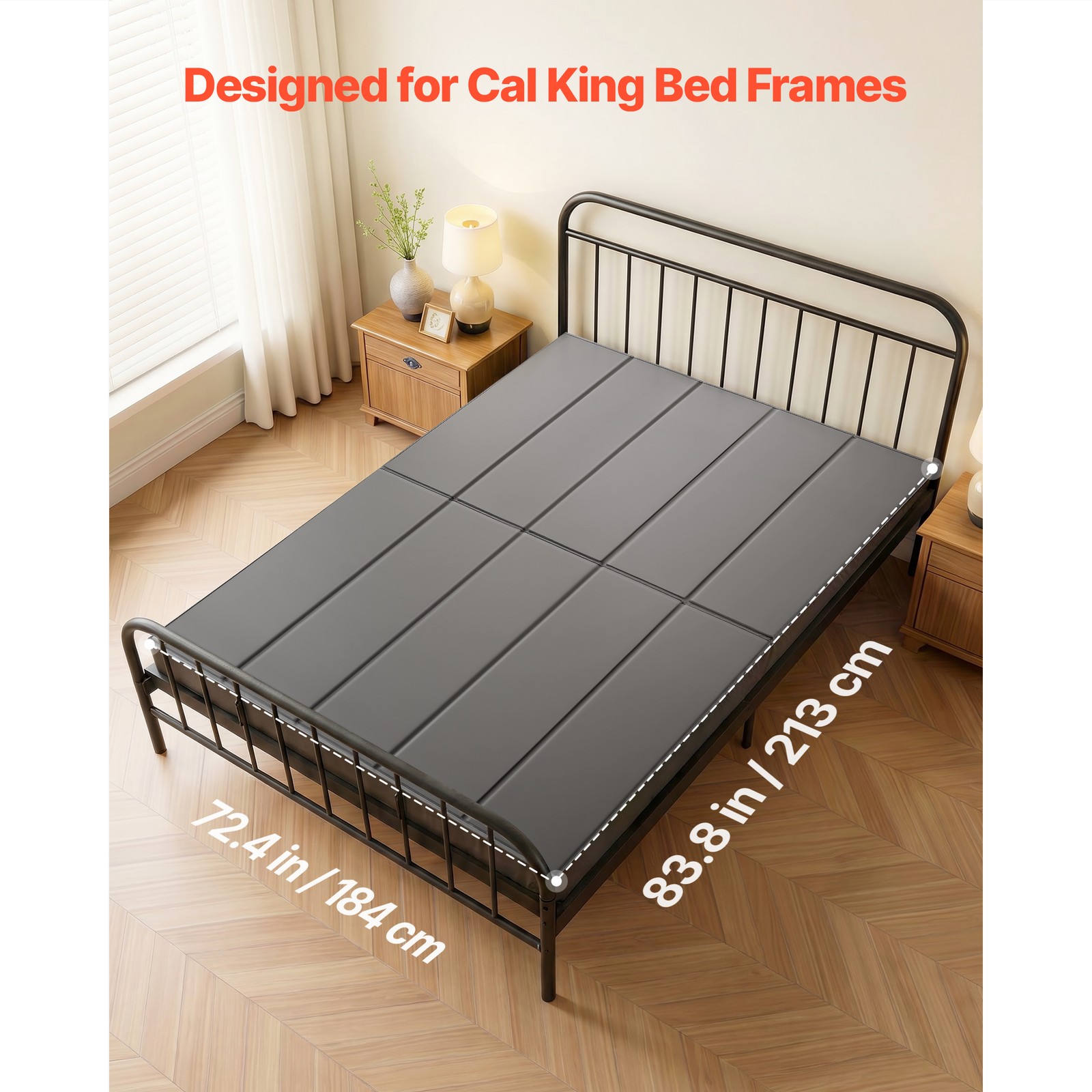 Uimoso Foldable Cal King Bed Board for Mattress Support on Metal Frames