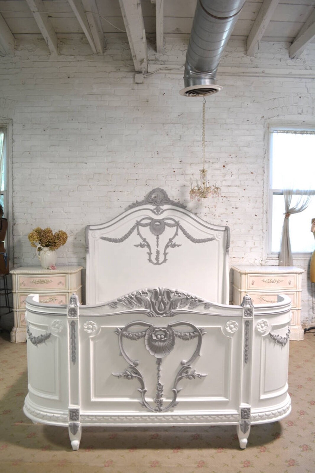 Painted Cottage Shabby Chic Romantic Queen / King Bed
