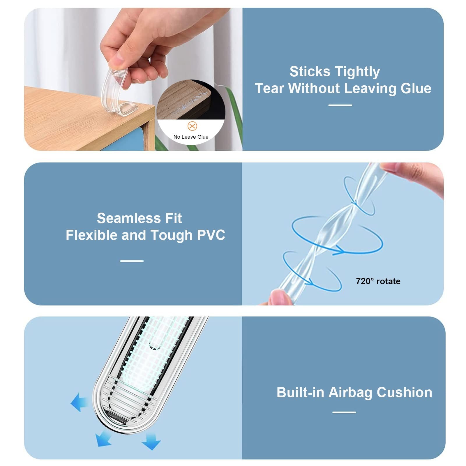 24-Pack Clear Furniture Bumpers – Adhesive Silicone Rubber Pads for Chairs, Cabi