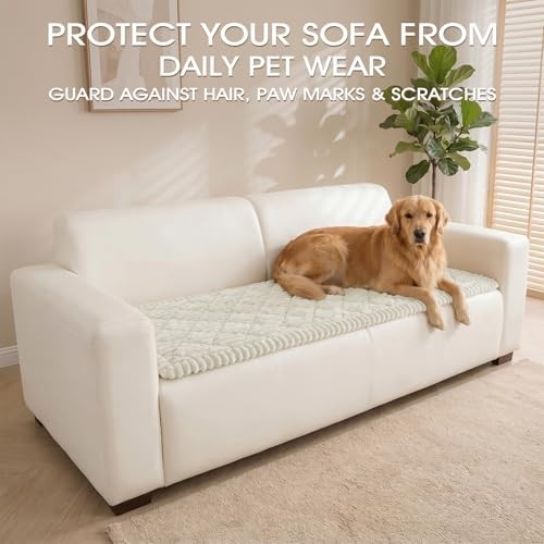 Couch Covers for Dogs, Non Slip Washable Pet Couch Cover for 27.6″ x 59″ White