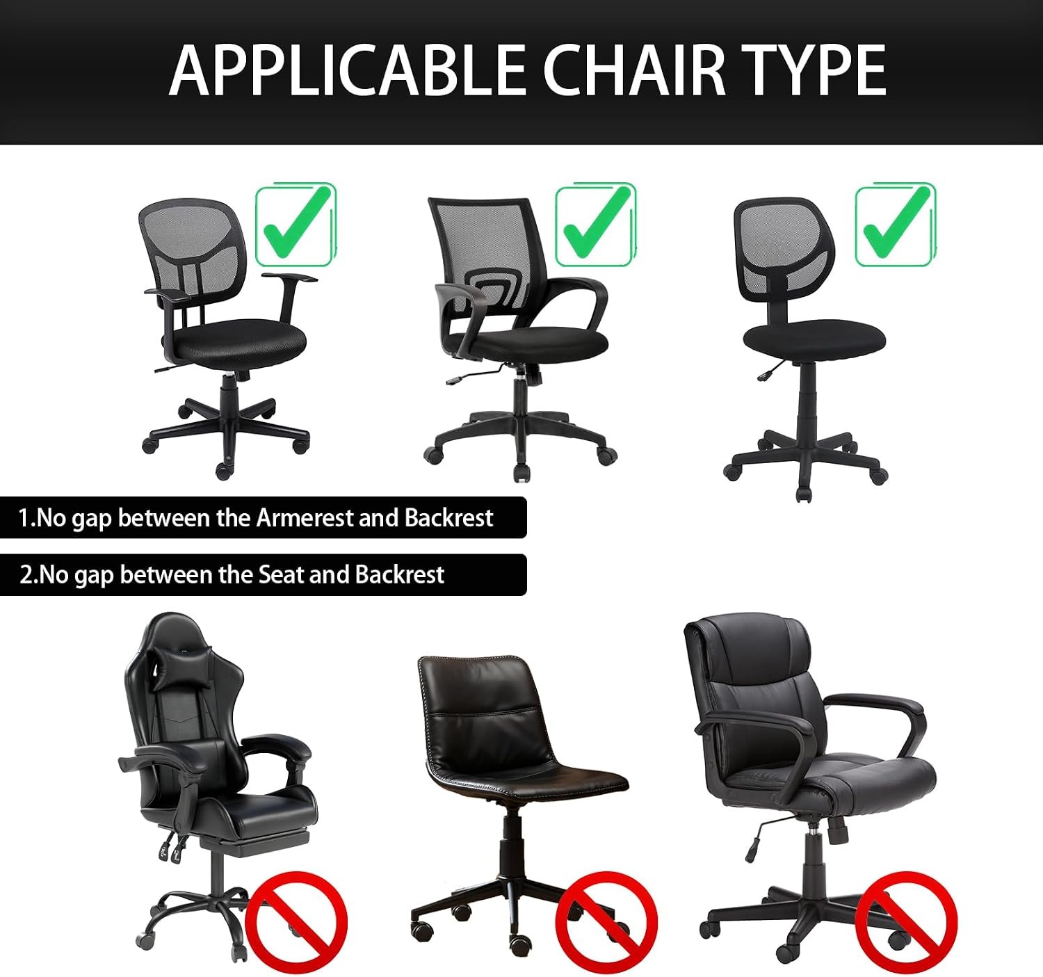 Stretch Jacquard Office Chair Cover, Removable Washable Desk Chair Cover,