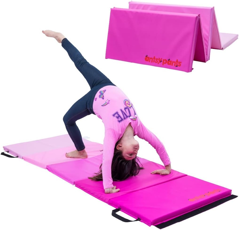 Tumbling Mat – Gymnastics Mat, Easy to Clean, Sturdy, Foldable PINK COLOR