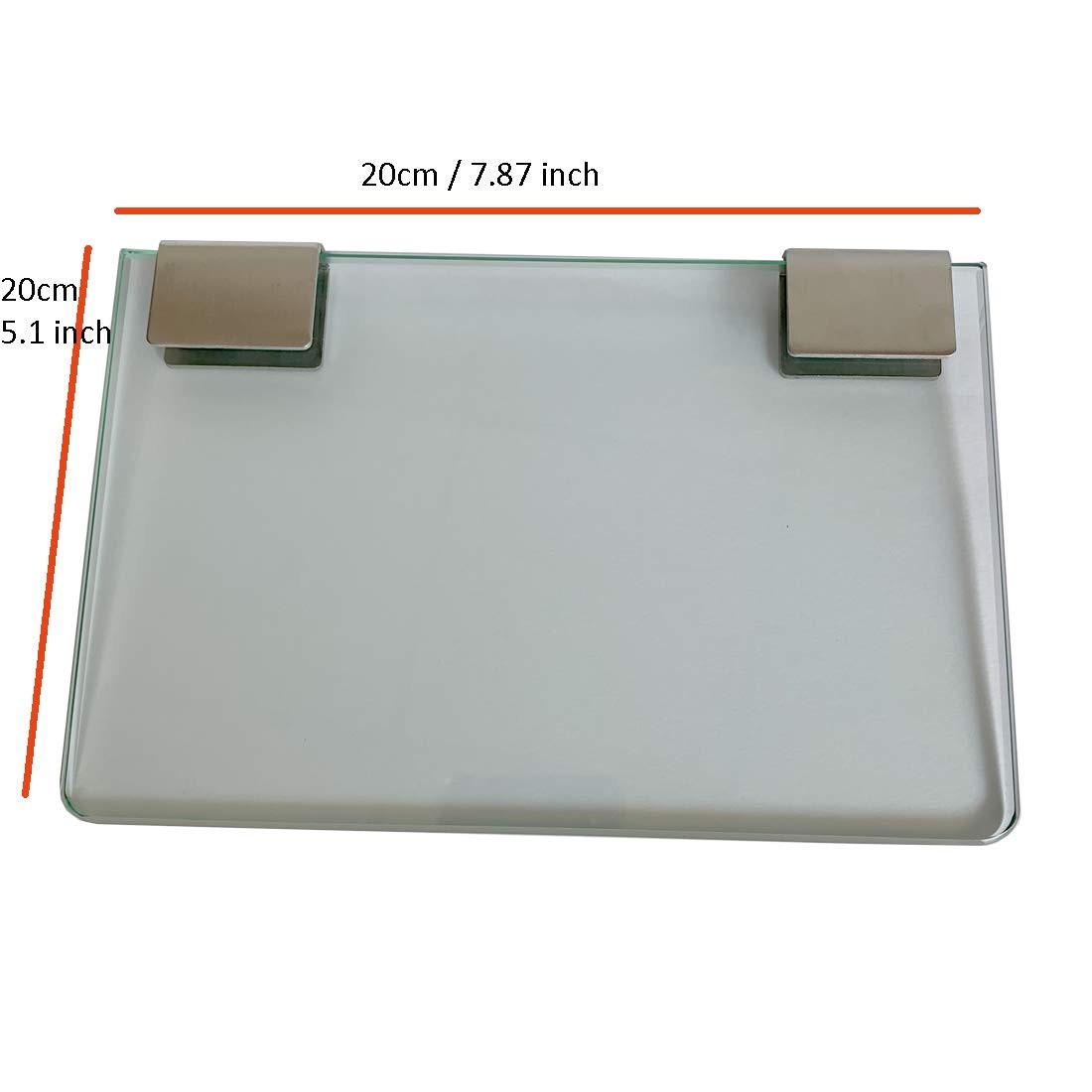 JMBL Wall Mounted Tempered Glass Floating Decorative 7.87 in, Transparent