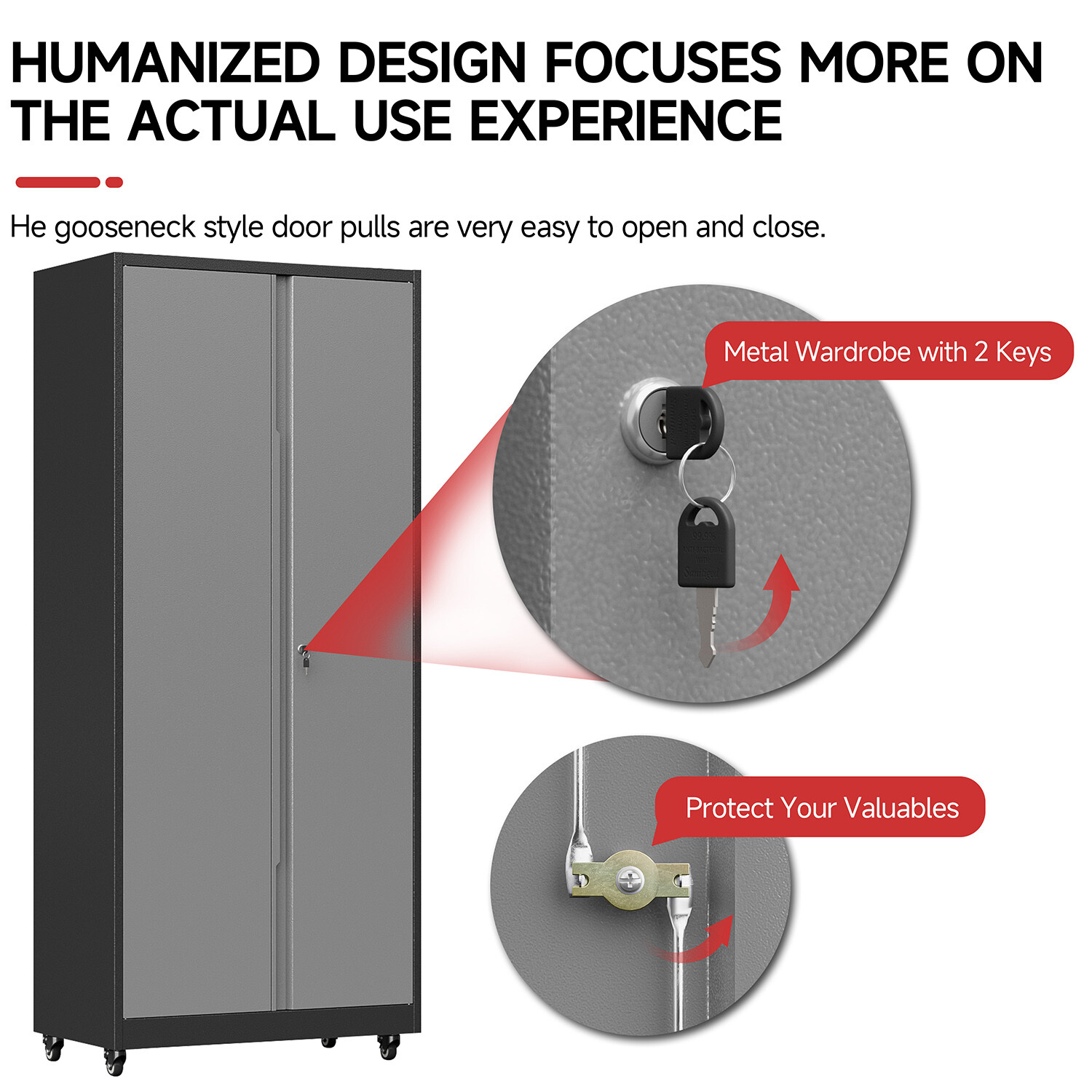 Garage Storage Cabinet System 6-Pcs Workshop Set Rolling Garage Cabinet Lockable