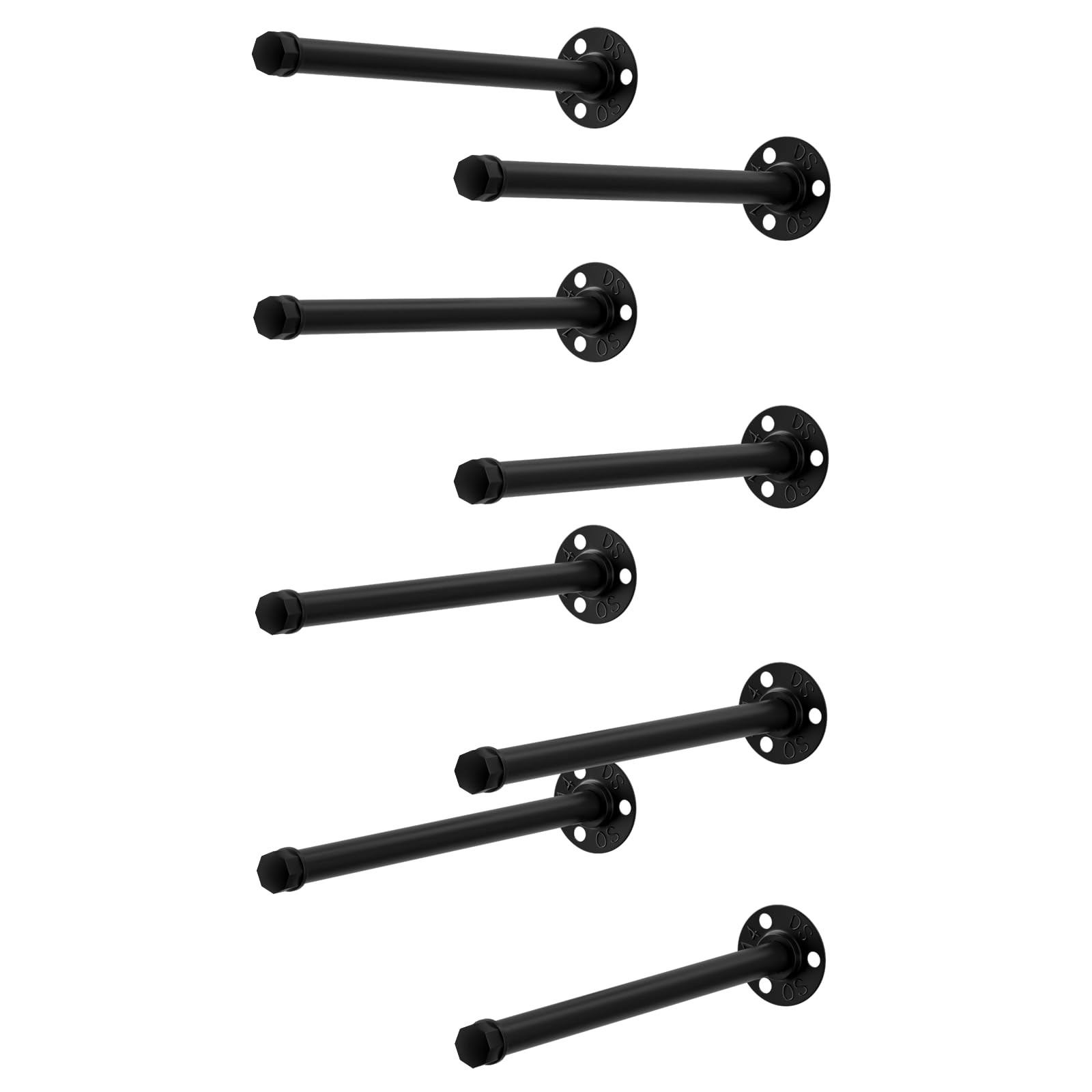 12 Inch Industrial Pipe Shelf Brackets 8 Pack Black Shelf Bracket Heavy Duty …