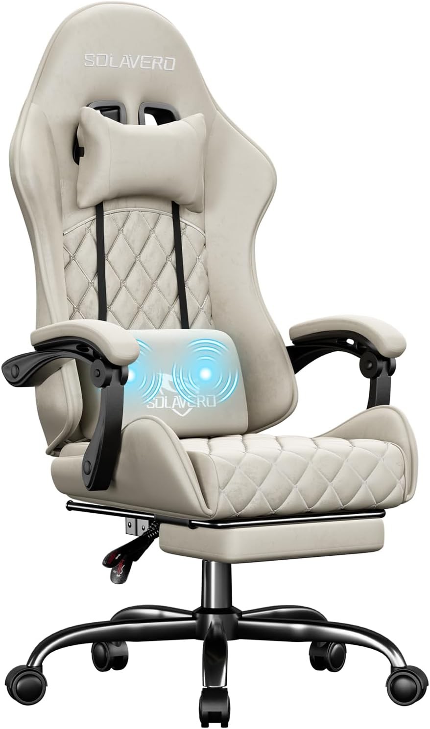 Ergonomic Gaming Chair with Footrest & Lumbar Massager, Gamer Computer Chairs