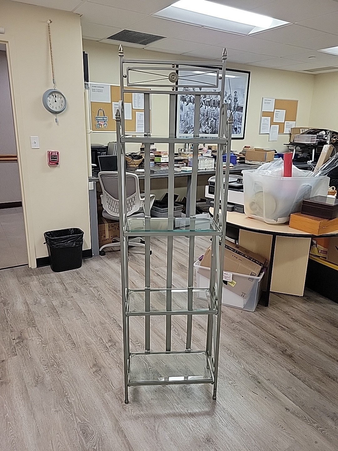 VTG Wrought Iron Metal Folding Bookshelf Etagere