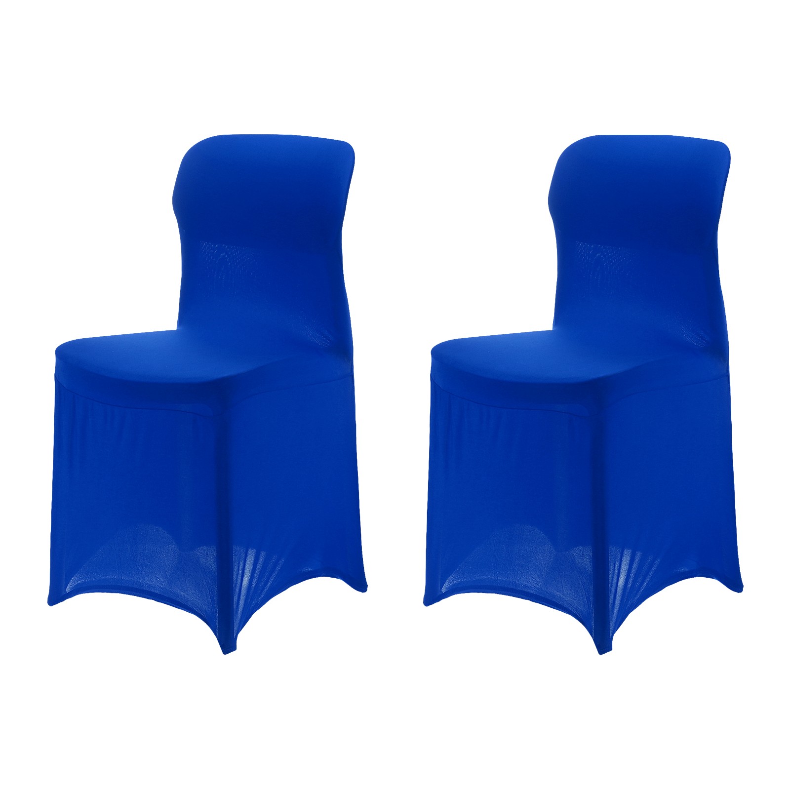 2Pcs Polyester Spandex Chair Cover 85-105cm Banquet Chair Slipcovers, Dark Blue