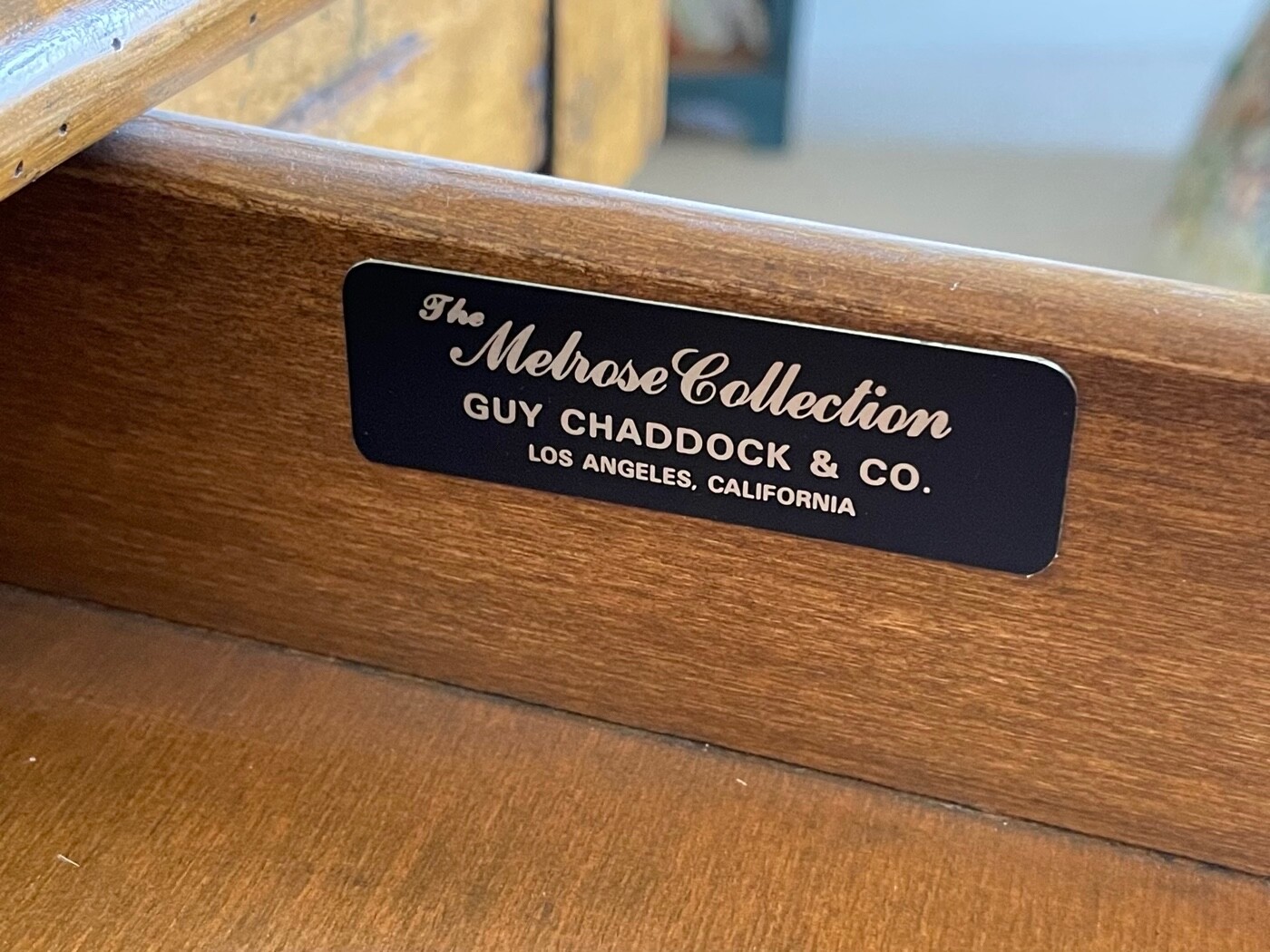 Custom Guy Chaddock One Drawer Writing Desk With Mitered Plank Top