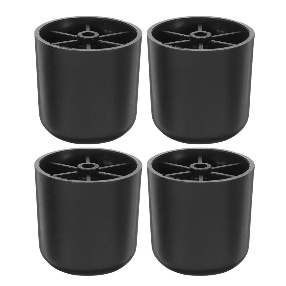 4Pcs ABS Plastic Tapered Furniture Legs Black Sofa Couch Table Chair Replacement