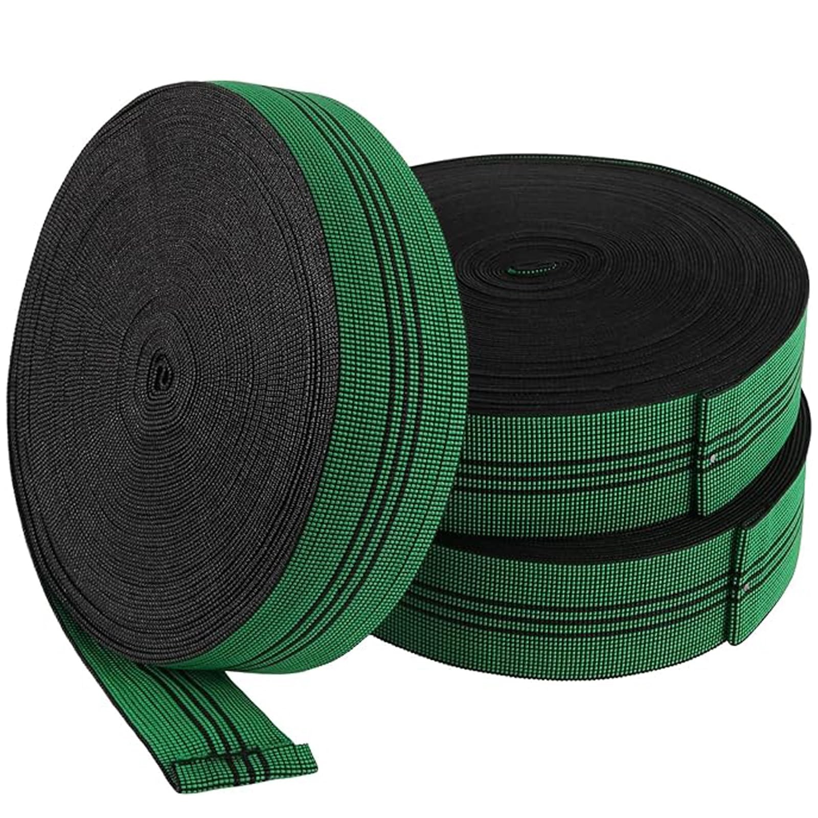 3 Rolls 2 Inches x 65.6 Feet Sofa Elastic Upholstery Webbing Stretch Latex Ba…