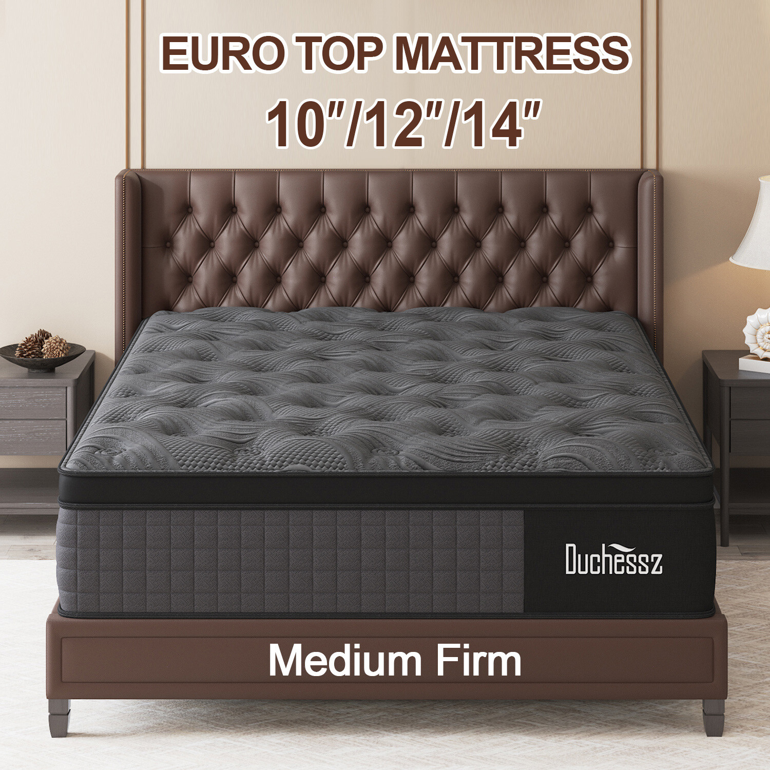 12″14″ Twin Full Queen King Size Mattress in a Box Hybrid Spring Memory Foam