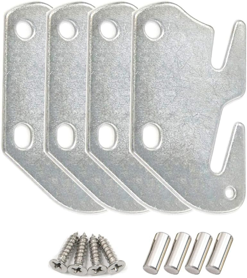 Wood Bed Plates Wood Bed Rail Hook Plates for Bed Frame Bracket