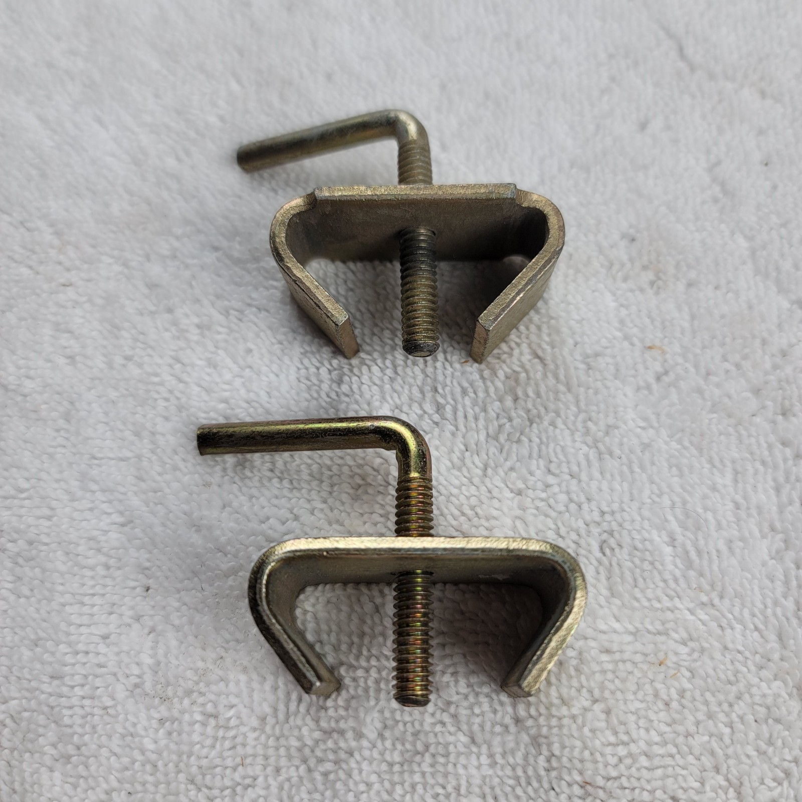 Hollywood Style Bed Frame Clamps Adjustable Angle Iron Rail Connectors Pair