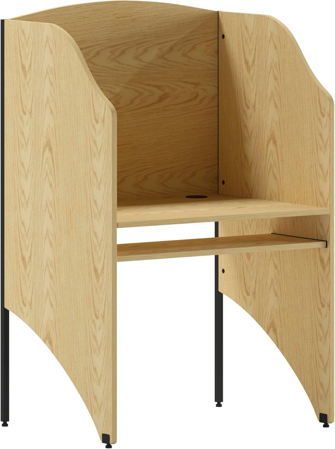 Stylish Oak Finish Kevin Starter Study Carrel for Productive Learning