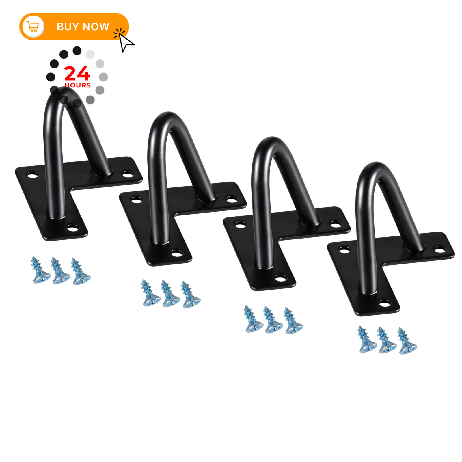 WHUANGKAKA 2 Inch Hairpin Legs,DIY Furniture Metal Table Legs 2 INCH, Black