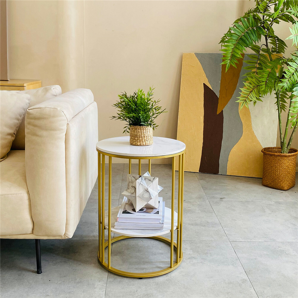 8 Design Marble End Table Sofa Beside Small Coffee Table Round, Square,Rectangle