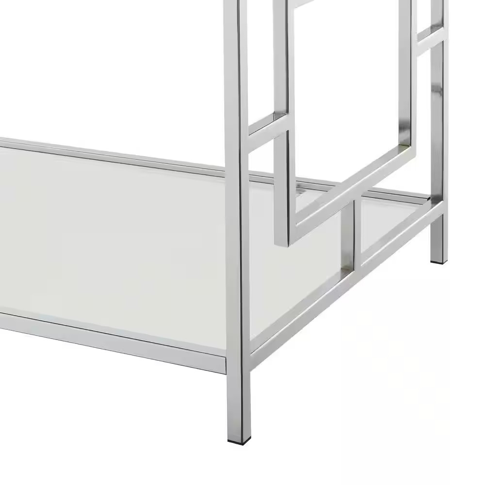 Town Square 42 In. L Clear Glass/Chrome Rectangle Glass Top Coffee Table